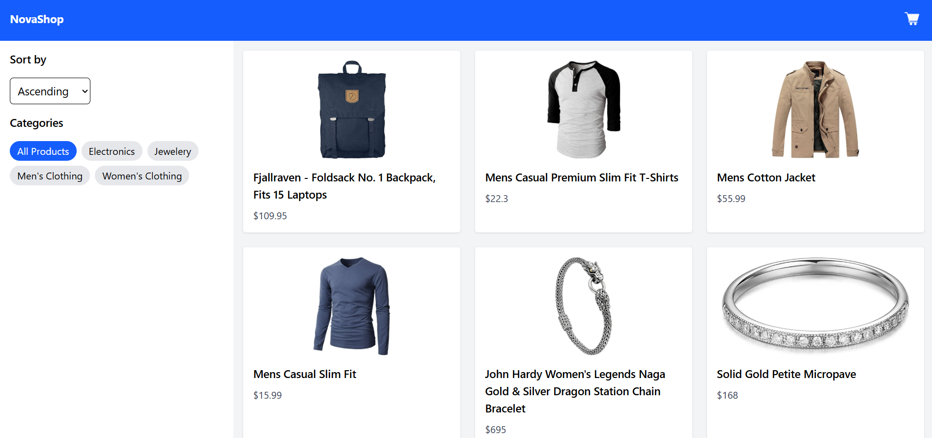 NovaShop - Modern E-commerce Showcase